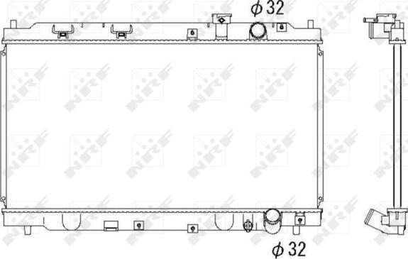 NRF 53284 - Радиатор, охлаждение двигателя autosila-amz.com