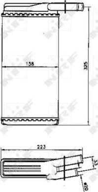 NRF 53220 - Радиатор отопителя ALFA ROMEO 166 2.4D 99- autosila-amz.com