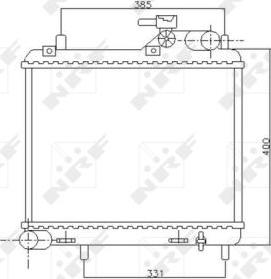 NRF 53745 - Радиатор, охлаждение двигателя autosila-amz.com