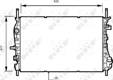 NRF 53741 - Радиатор охлаждения двигателя FORD Mondeo 2.0D 01- autosila-amz.com