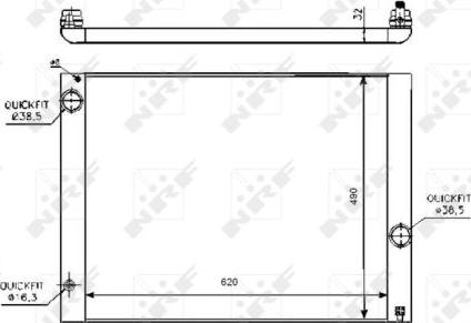 NRF 53728 - Радиатор, охлаждение двигателя autosila-amz.com