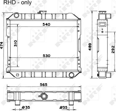 NRF 52038 - Радиатор, охлаждение двигателя autosila-amz.com