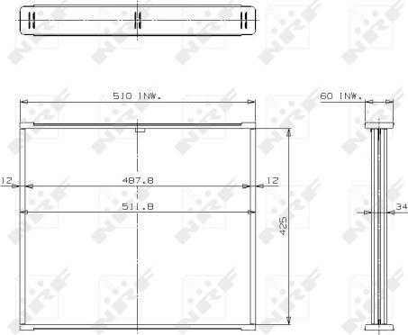 NRF 13031 - Сердцевина радиатора, охлаждение двигателя autosila-amz.com