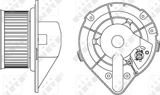 NRF 34164 - Вентилятор отопителя VW Transporter 1.9D 91- autosila-amz.com