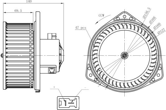 NRF 34303 - Вентилятор салона autosila-amz.com