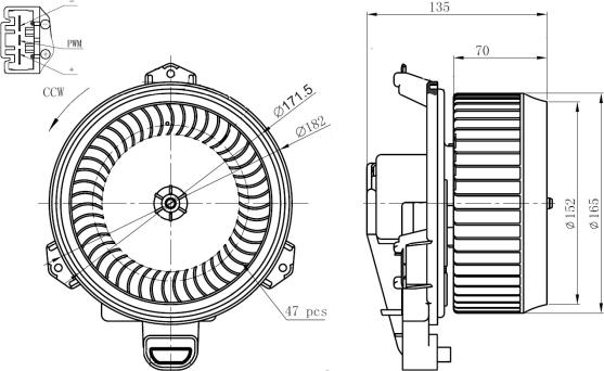 NRF 34289 - Вентилятор салона autosila-amz.com