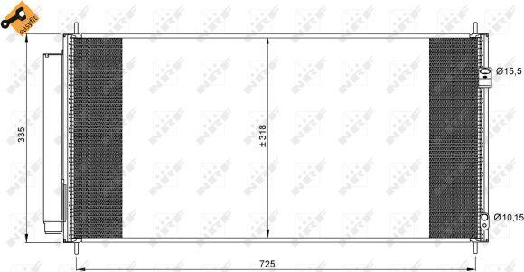 NRF 35943 - Конденсатор кондиционера autosila-amz.com