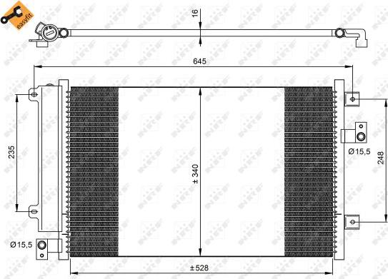 NRF 35942 - Конденсатор кондиционера autosila-amz.com