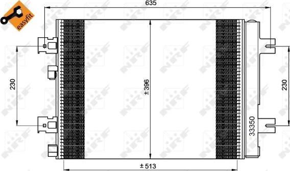 NRF 35947 - Конденсатор кондиционера autosila-amz.com