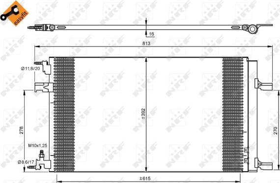 NRF 35919 - Конденсатор кондиционера autosila-amz.com