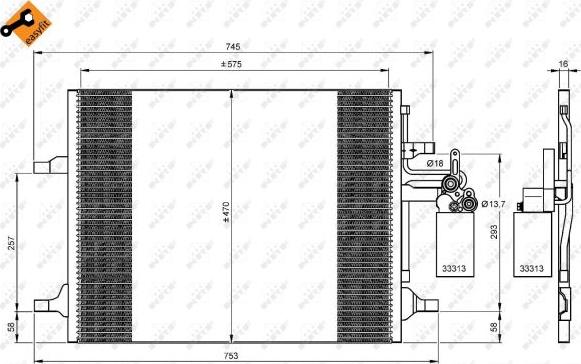 NRF 35930 - Конденсатор кондиционера autosila-amz.com