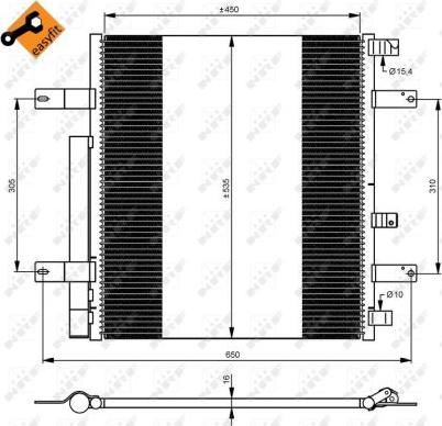 NRF 35925 - Конденсатор кондиционера autosila-amz.com