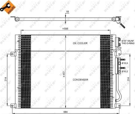 NRF 35920 - Конденсатор кондиционера autosila-amz.com