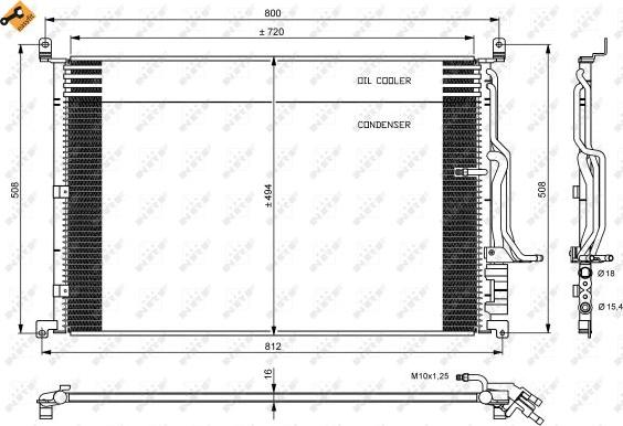 NRF 35923 - Конденсатор кондиционера autosila-amz.com