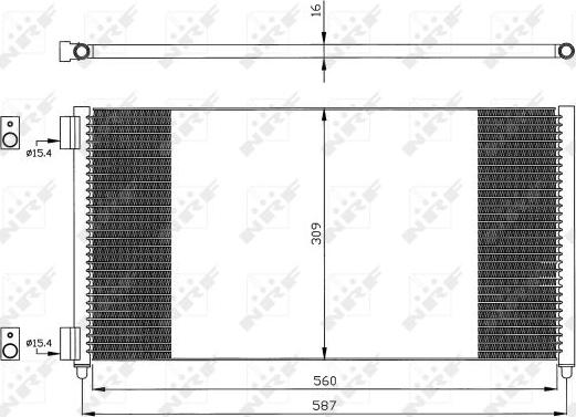 NRF 35496 - Конденсатор кондиционера autosila-amz.com