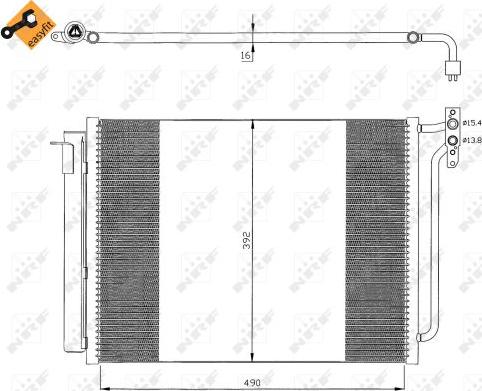 NRF 35406 - Конденсатор кондиционера autosila-amz.com