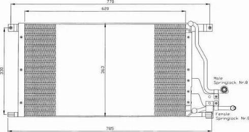 NRF 35400 - Конденсатор кондиционера autosila-amz.com