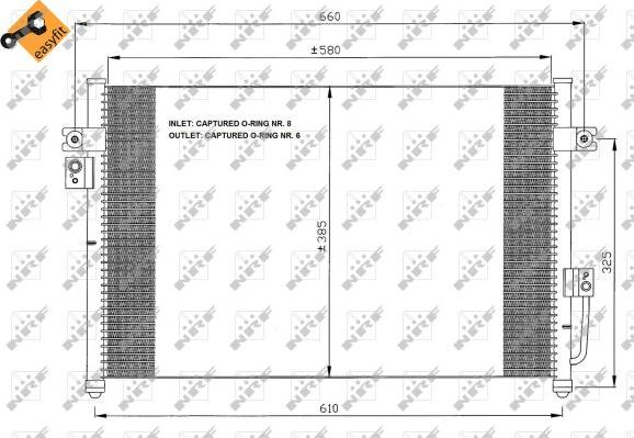 NRF 35426 - Конденсатор кондиционера autosila-amz.com