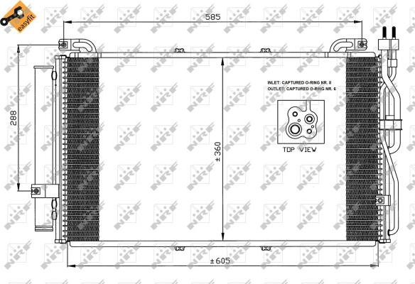 NRF  35478 - Конденсатор кондиционера autosila-amz.com