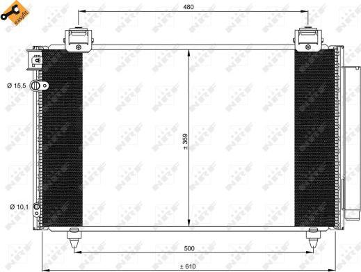 NRF 35592 - Конденсатор кондиционера autosila-amz.com