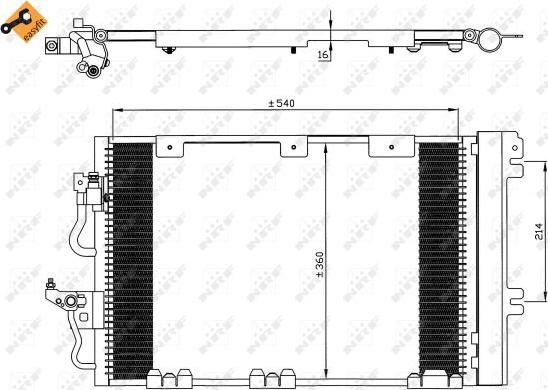 NRF 35556 - Конденсатор кондиционера autosila-amz.com