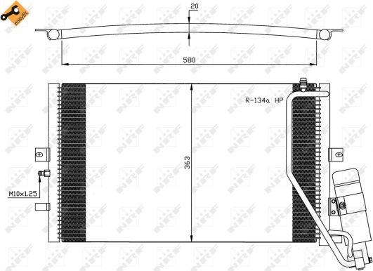 NRF 35558 - Конденсатор кондиционера autosila-amz.com