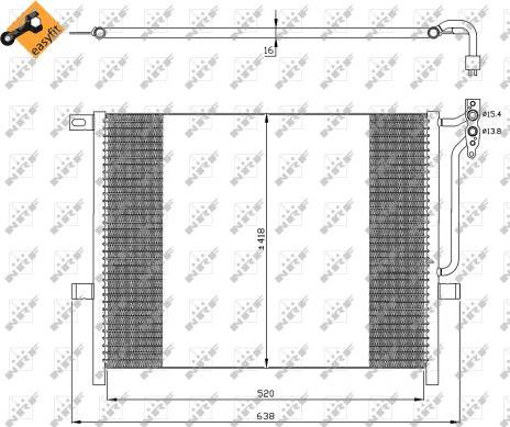 NRF 35589 - Конденсатор кондиционера autosila-amz.com