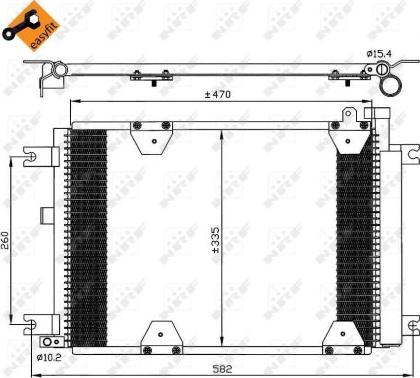 NRF 35580 - Конденсатор кондиционера autosila-amz.com