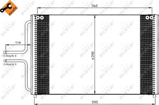 NRF 35533 - Конденсатор кондиционера autosila-amz.com