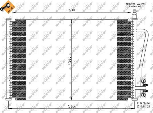 NRF 35524 - радиатор кондиционера !\Ford Fiesta/Fusion all 02> autosila-amz.com