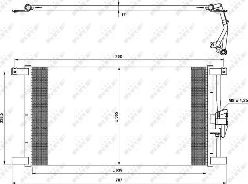 NRF 35640 - Конденсатор кондиционера autosila-amz.com