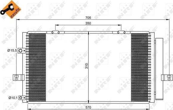 NRF 35659 - Конденсатор кондиционера autosila-amz.com