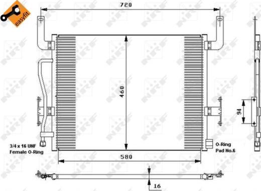 NRF 35655 - Конденсатор кондиционера autosila-amz.com