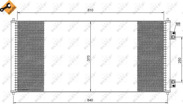 NRF 35651 - Конденсатор кондиционера autosila-amz.com