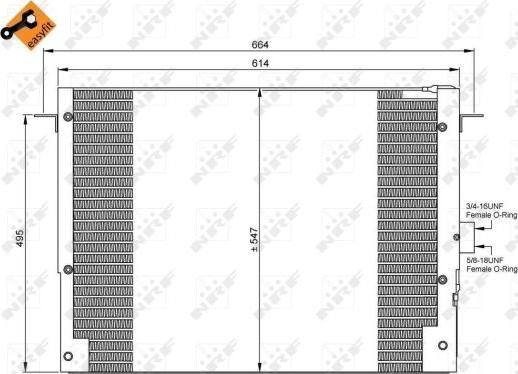 NRF 35657 - Конденсатор кондиционера autosila-amz.com