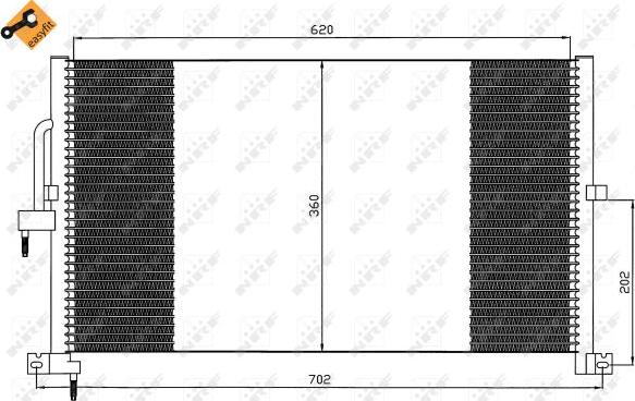 NRF 35603 - Конденсатор кондиционера autosila-amz.com