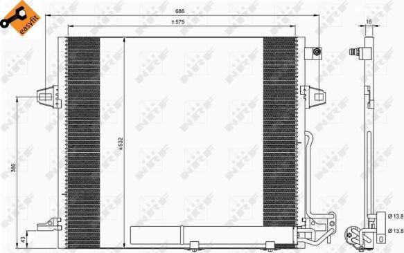 NRF 35618 - Конденсатор кондиционера autosila-amz.com