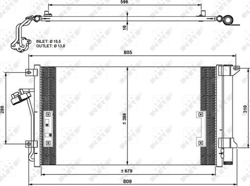 NRF 35639 - Конденсатор кондиционера autosila-amz.com