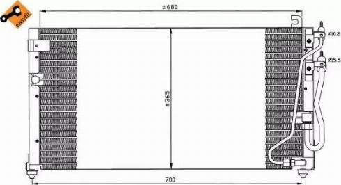 NRF 35621 - Конденсатор кондиционера autosila-amz.com