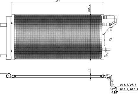 NRF 350491 - Конденсатор кондиционера autosila-amz.com