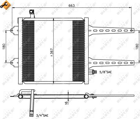 NRF 35049 - Конденсатор кондиционера autosila-amz.com