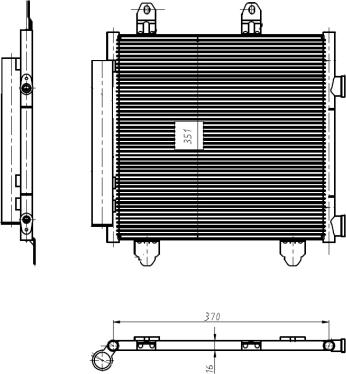 NRF 350445 - Конденсатор кондиционера autosila-amz.com