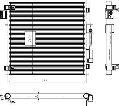 NRF 350447 - Конденсатор кондиционера autosila-amz.com