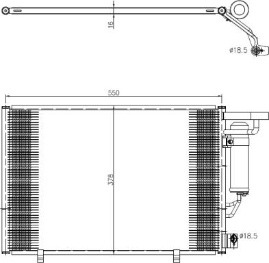 NRF 350456 - Конденсатор кондиционера autosila-amz.com