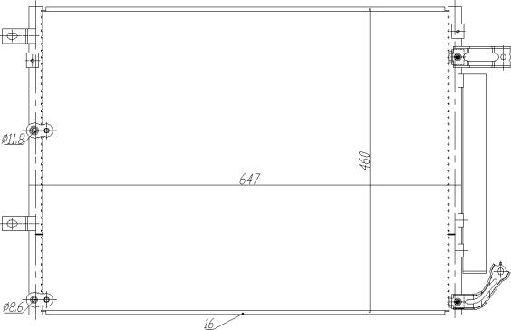 NRF 350485 - Конденсатор кондиционера autosila-amz.com