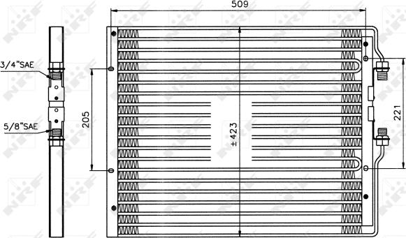 NRF 35059 - Конденсатор кондиционера autosila-amz.com