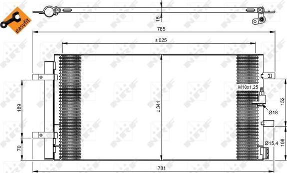 NRF 350046 - Конденсатор кондиционера autosila-amz.com