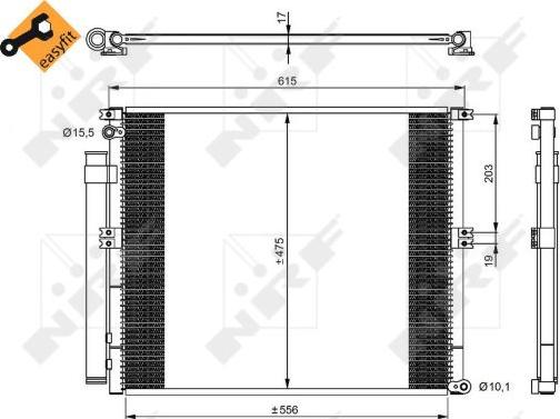 NRF 350050 - Конденсатор кондиционера autosila-amz.com