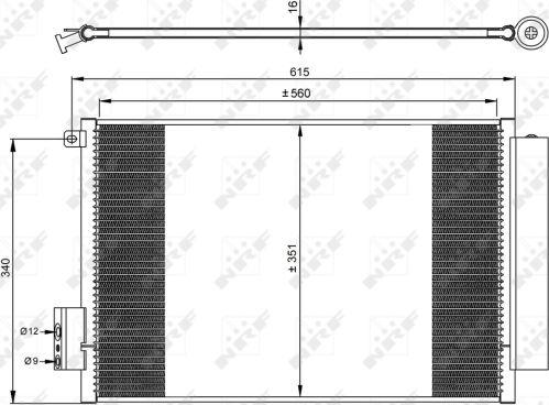 NRF 350065 - Конденсатор кондиционера autosila-amz.com