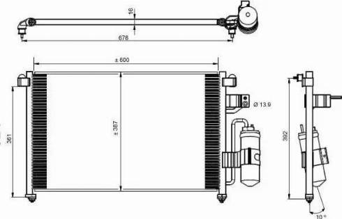 NRF  350016 - Конденсатор кондиционера autosila-amz.com